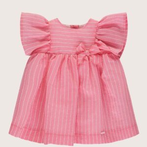 Vestido rosa listrado