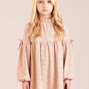 Vestido rosé listrado