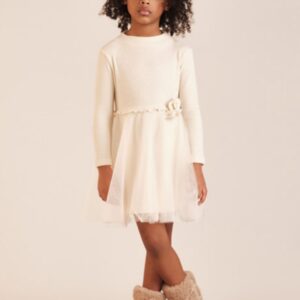 Vestido branco com flor